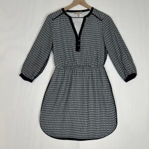 Banana Republic Womens Dress Size‎ 2 Lined 3/4 Sleeve Anchor Nautical
